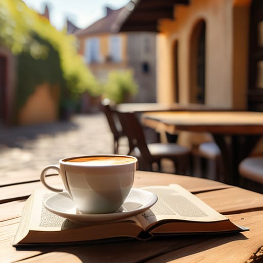 The Soul-Searching Classic memoir on cafe table.