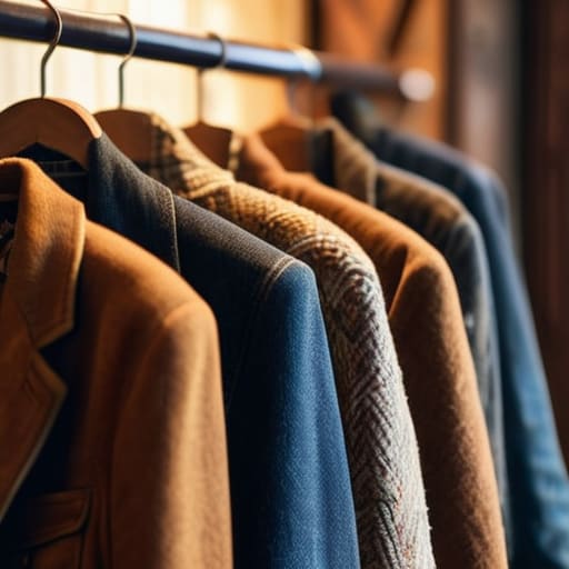 Shopping for quality used clothing.