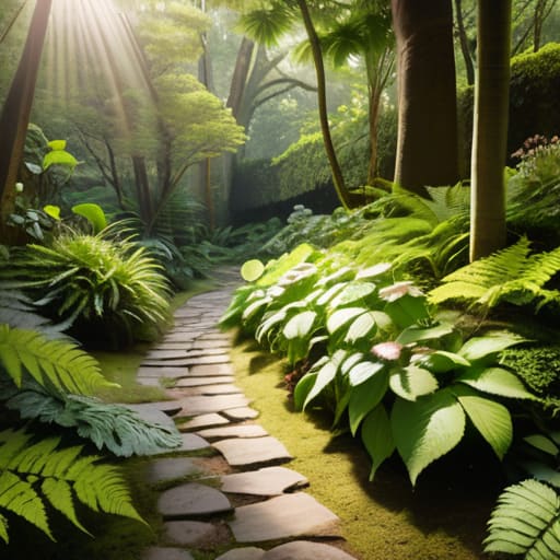 Person walking in botanical gardens.